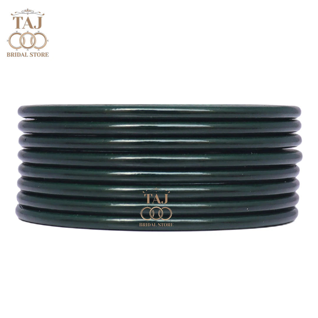 Rajasthani Bangles in Beautiful Plain Design (Pack of 8)