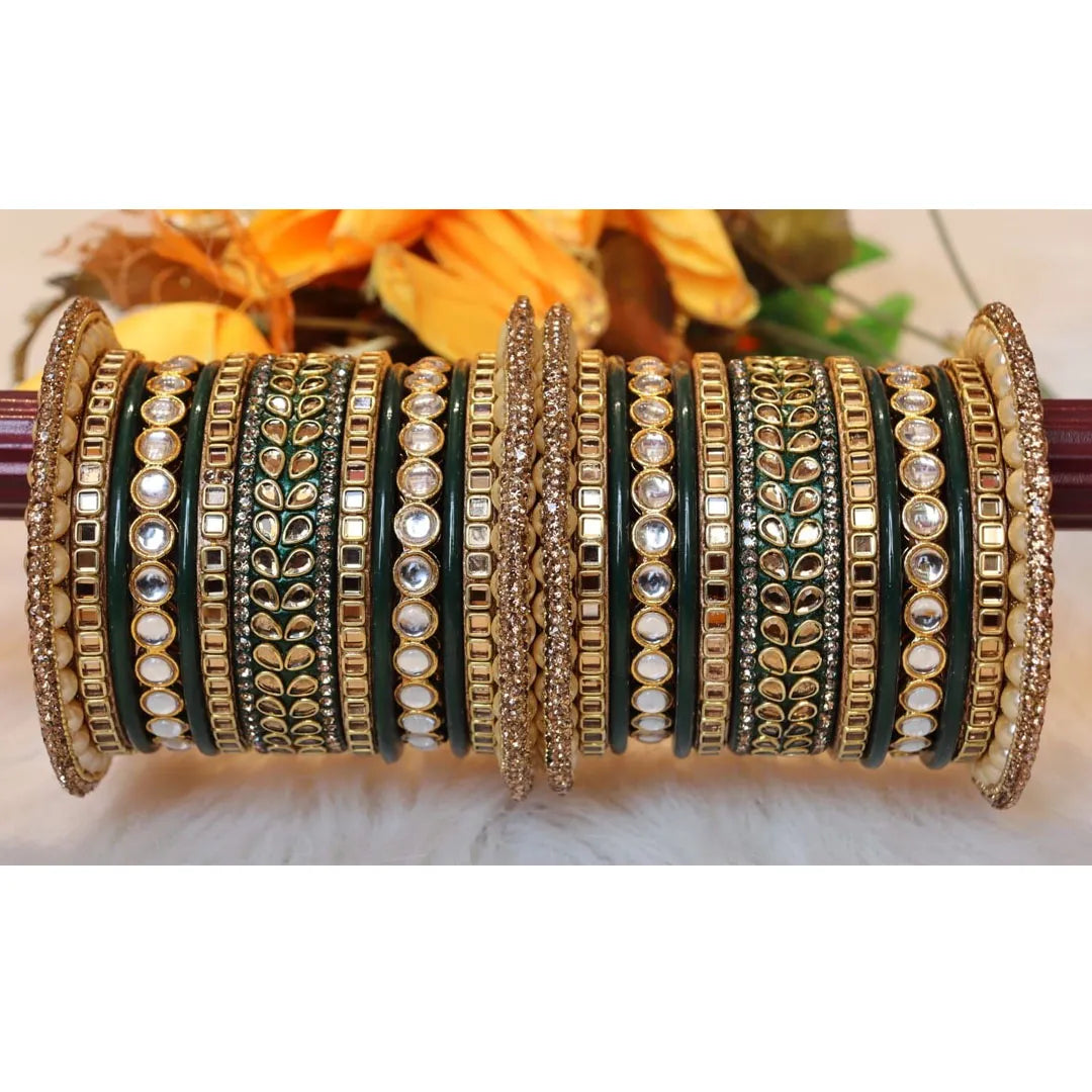 Lakh Kundan Rajwadi Chuda in Best Design Taj Bridal Store