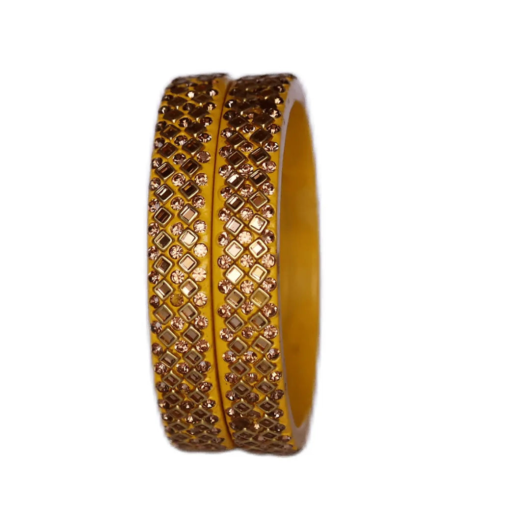 Partywear Lac Kada in Beautiful Kundan Design (Pack of 2) Taj Bridal Store