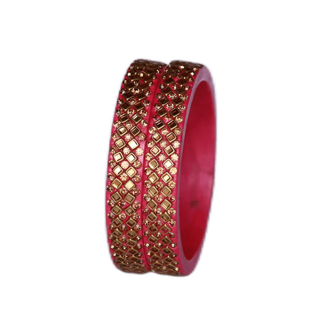 Partywear Lac Kada in Beautiful Kundan Design (Pack of 2) Taj Bridal Store