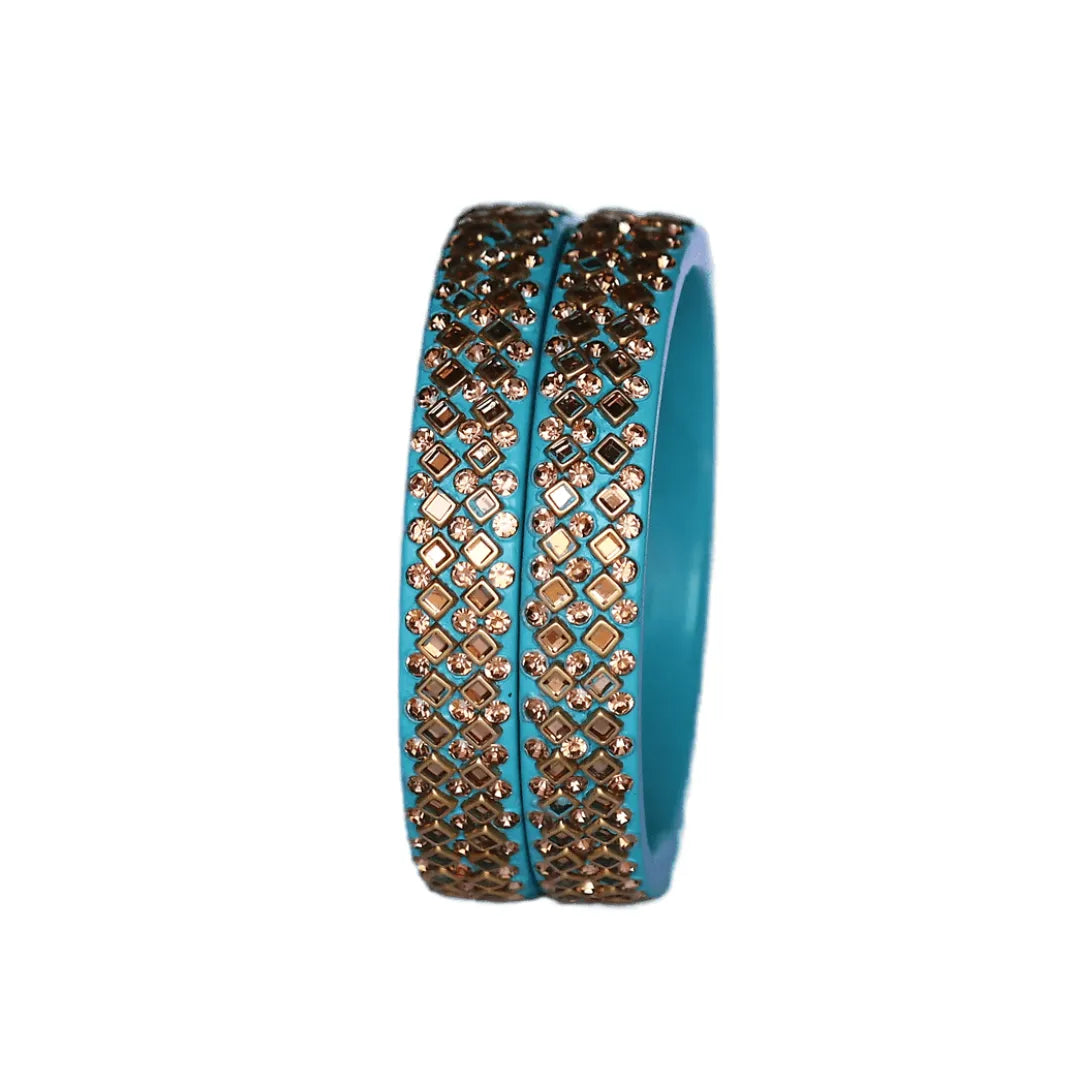 Partywear Lac Kada in Beautiful Kundan Design (Pack of 2) Taj Bridal Store