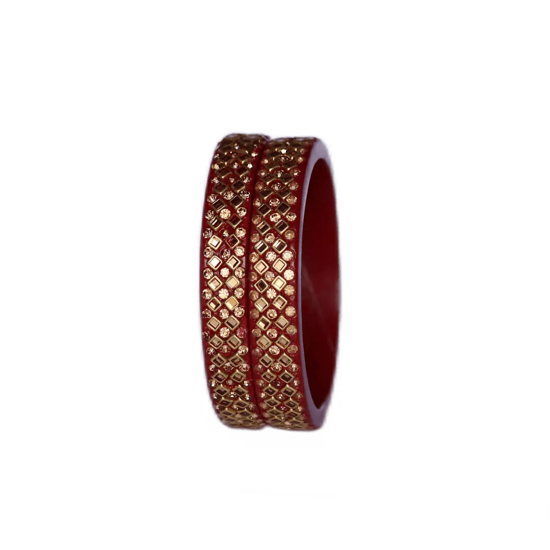 Partywear Lac Kada in Beautiful Kundan Design (Pack of 2) Taj Bridal Store
