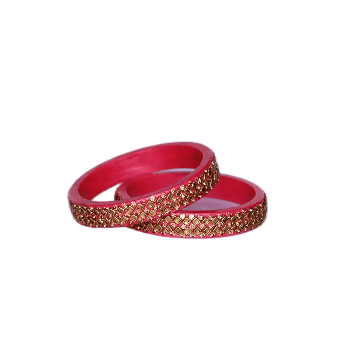 Partywear Lac Kada in Beautiful Kundan Design (Pack of 2) Taj Bridal Store