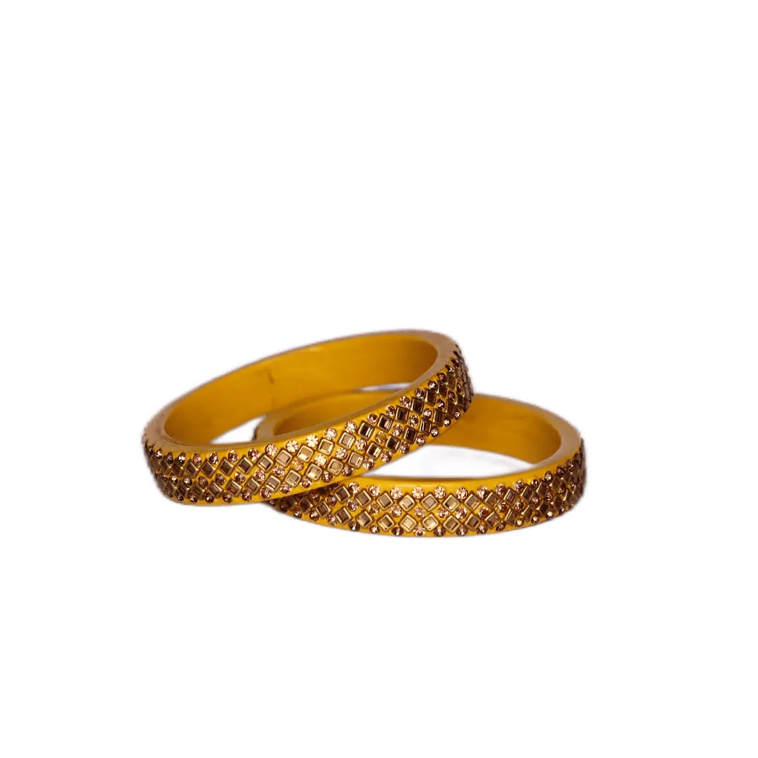 Partywear Lac Kada in Beautiful Kundan Design (Pack of 2) Taj Bridal Store