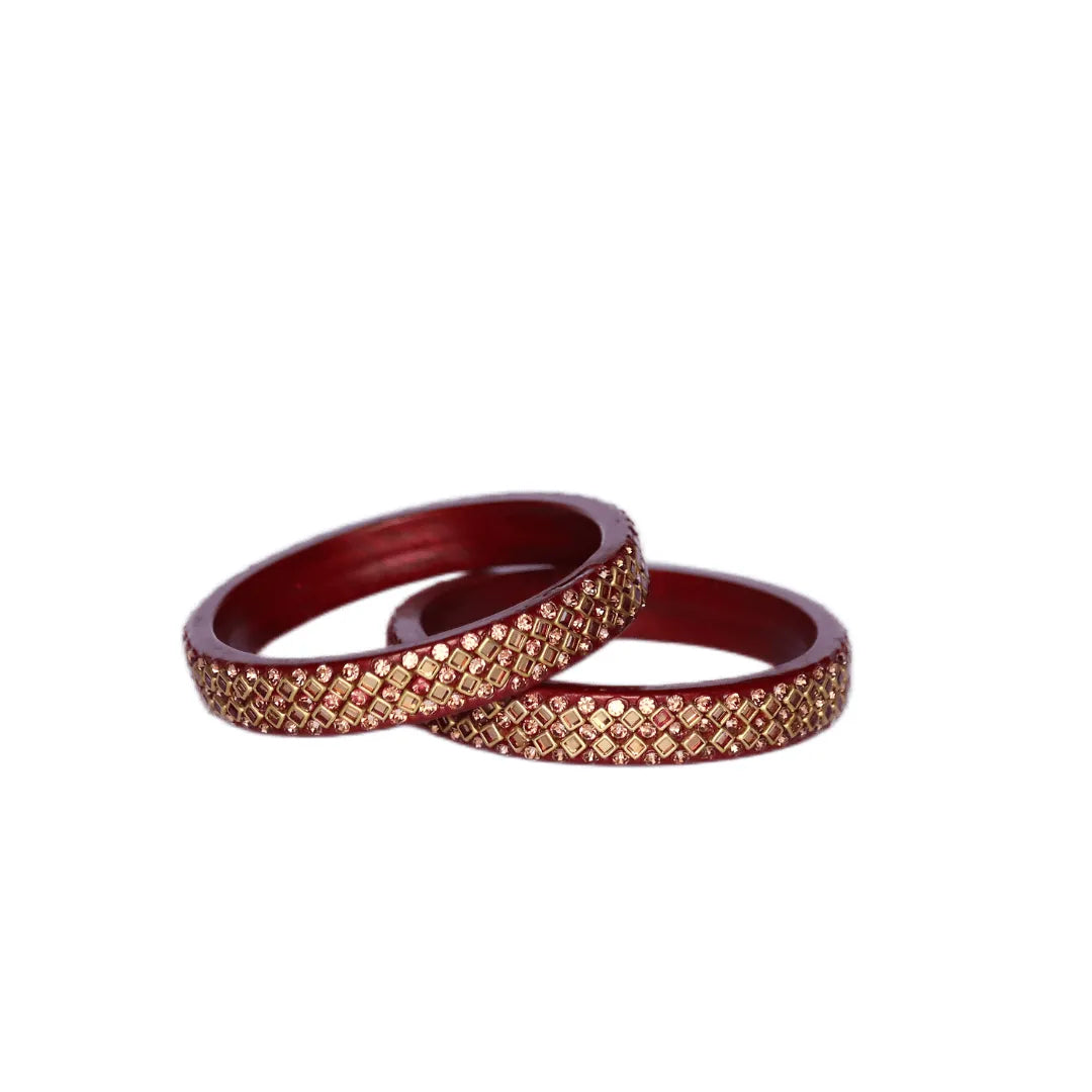 Partywear Lac Kada in Beautiful Kundan Design (Pack of 2) Taj Bridal Store