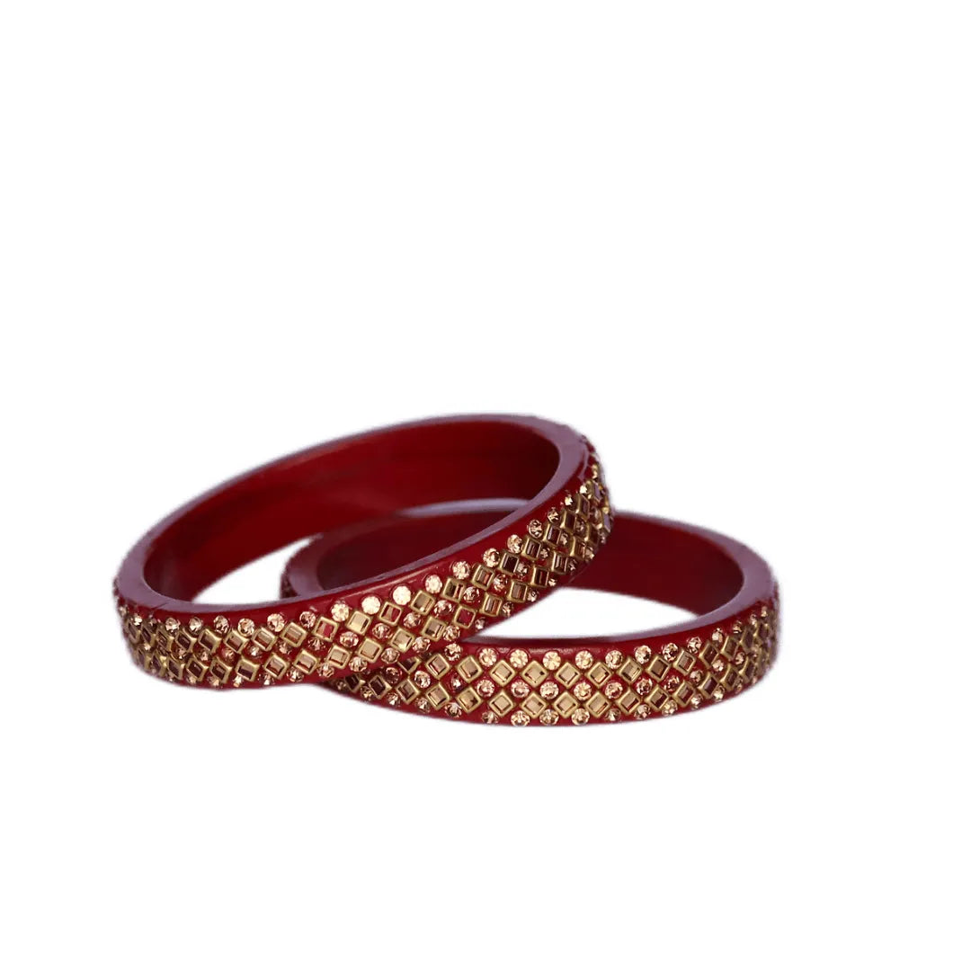 Partywear Lac Kada in Beautiful Kundan Design (Pack of 2) Taj Bridal Store