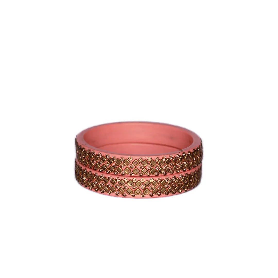 Partywear Lac Kada in Beautiful Kundan Design (Pack of 2) Taj Bridal Store