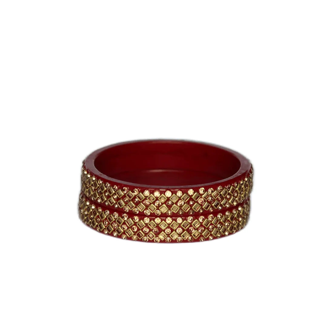 Partywear Lac Kada in Beautiful Kundan Design (Pack of 2) Taj Bridal Store
