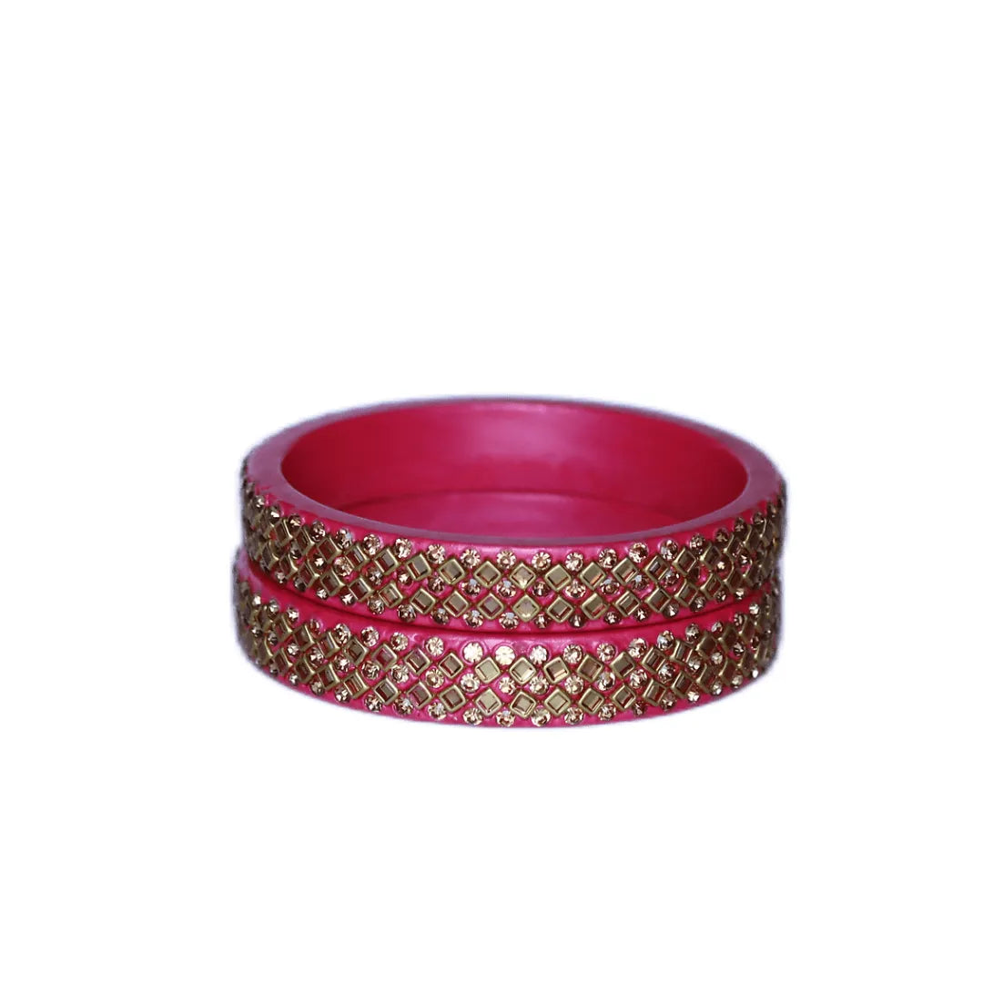 Partywear Lac Kada in Beautiful Kundan Design (Pack of 2) Taj Bridal Store