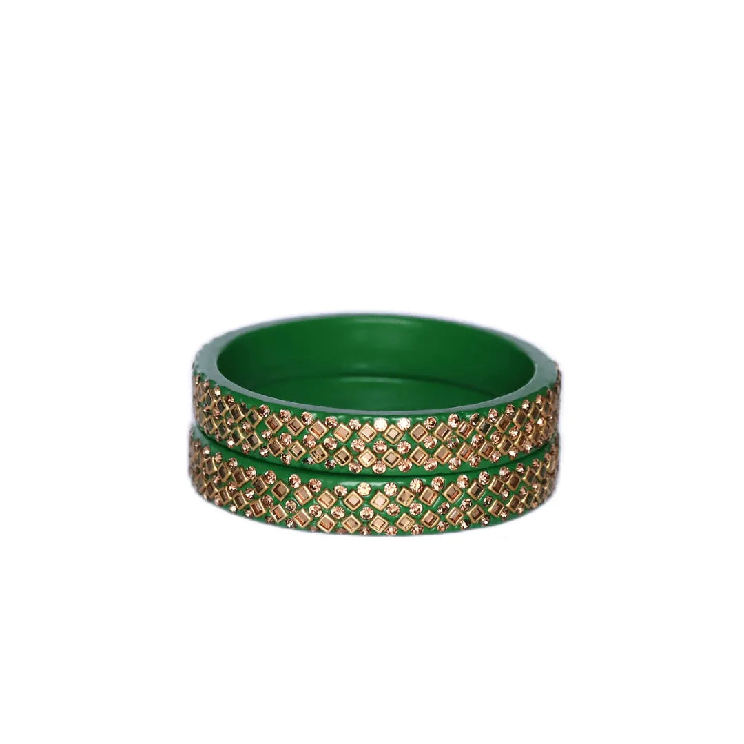 Partywear Lac Kada in Beautiful Kundan Design (Pack of 2) Taj Bridal Store