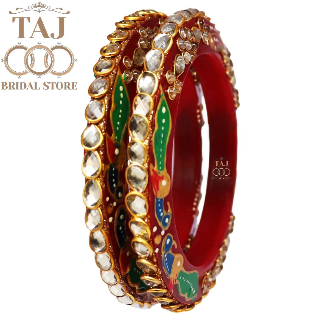 Rajwadi Traditional Bangadi Set With Beautiful Peacock Design