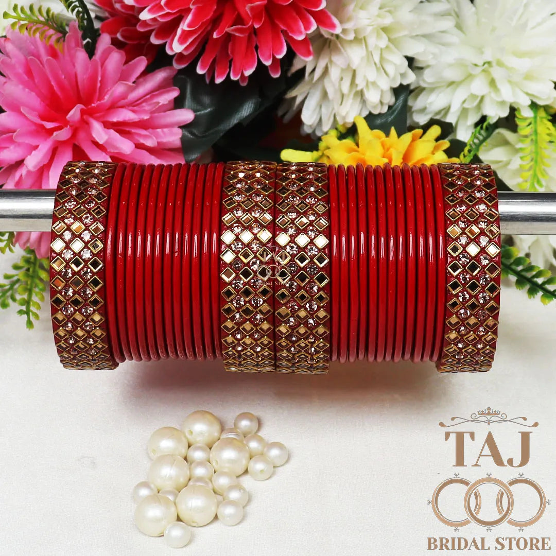 Rajasthani Kundan Lac Wedding Chura Set
