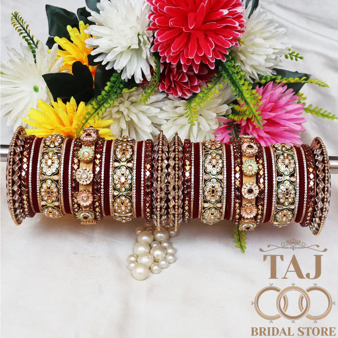 Best Rajwadi Wedding Bangles Set With New Latest Design