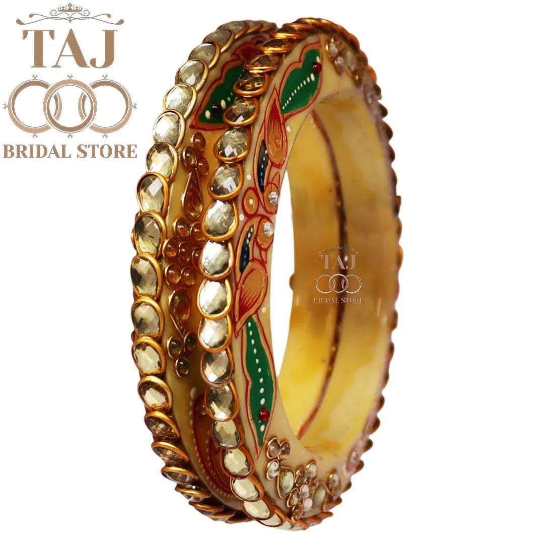 Rajwadi Traditional Bangadi Set With Beautiful Peacock Design