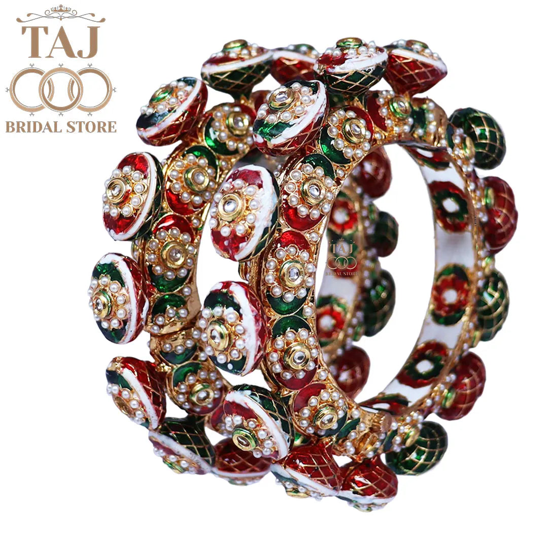 Royal Rajasthani Traditional Bangadi With Beautiful Latest Heavy Design (Pack of 2)