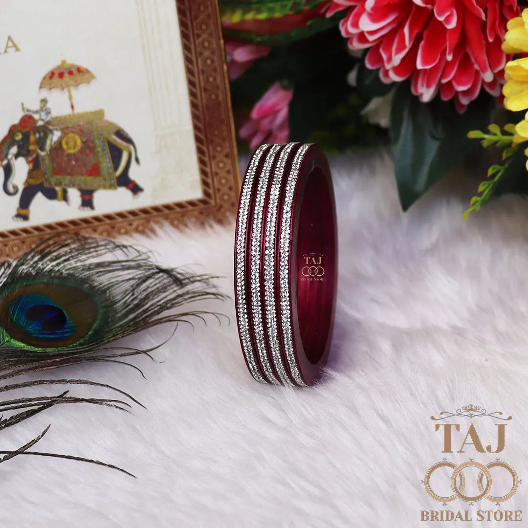 Premium Marwadi Lac Bangles in Latest Rhinestones Design