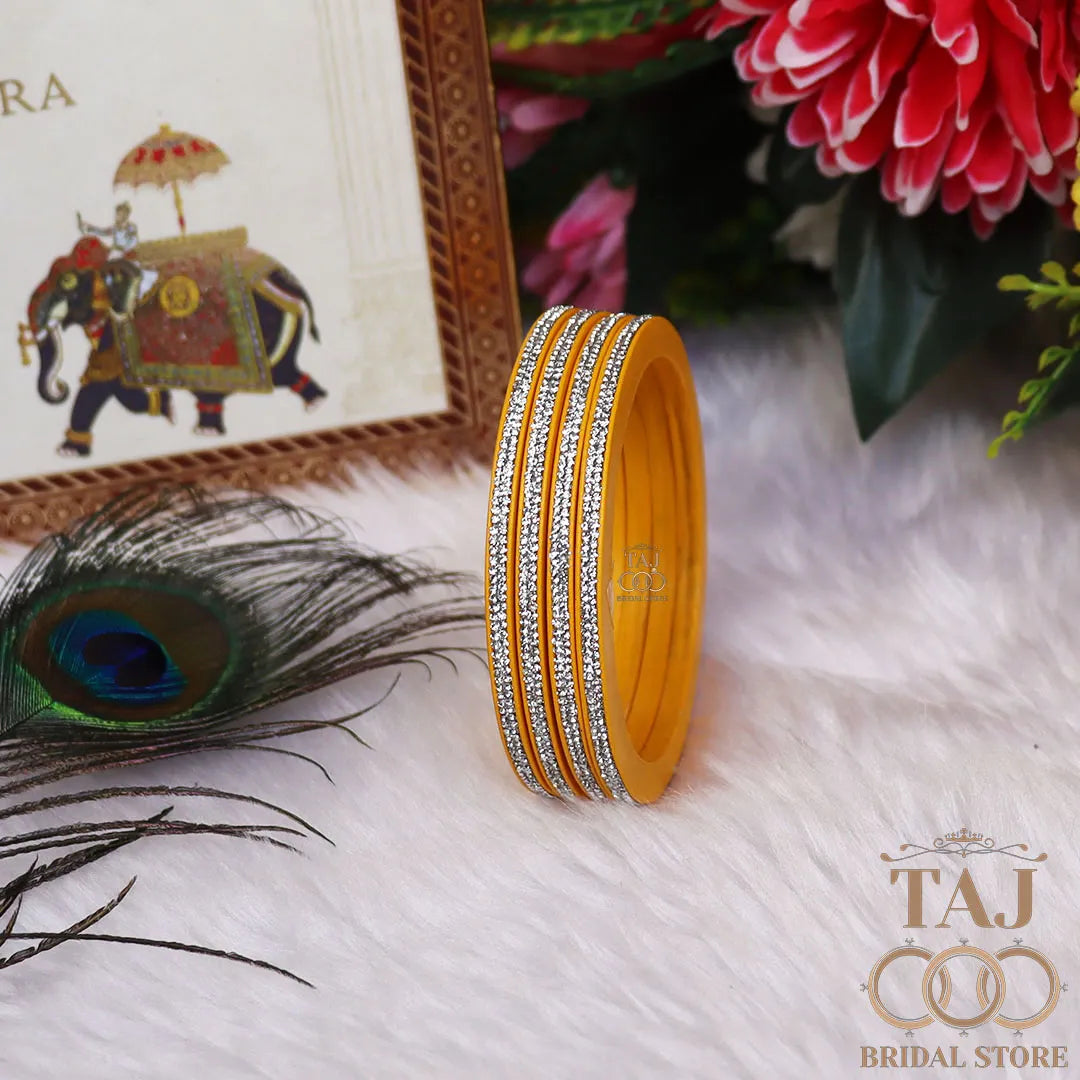 Premium Marwadi Lac Bangles in Latest Rhinestones Design