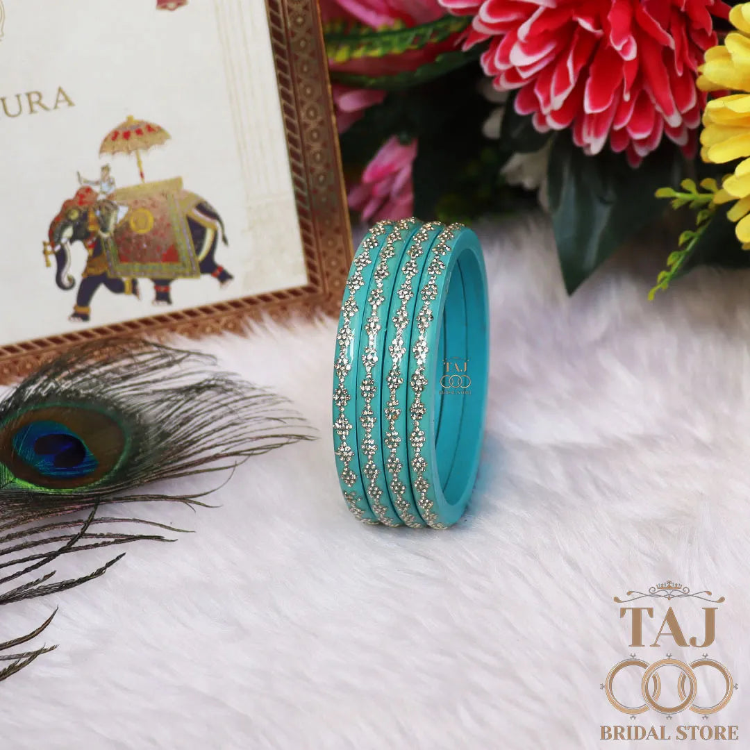 Premium Jaipuri Lac Bangles With Best Traditional Rhinestones Design