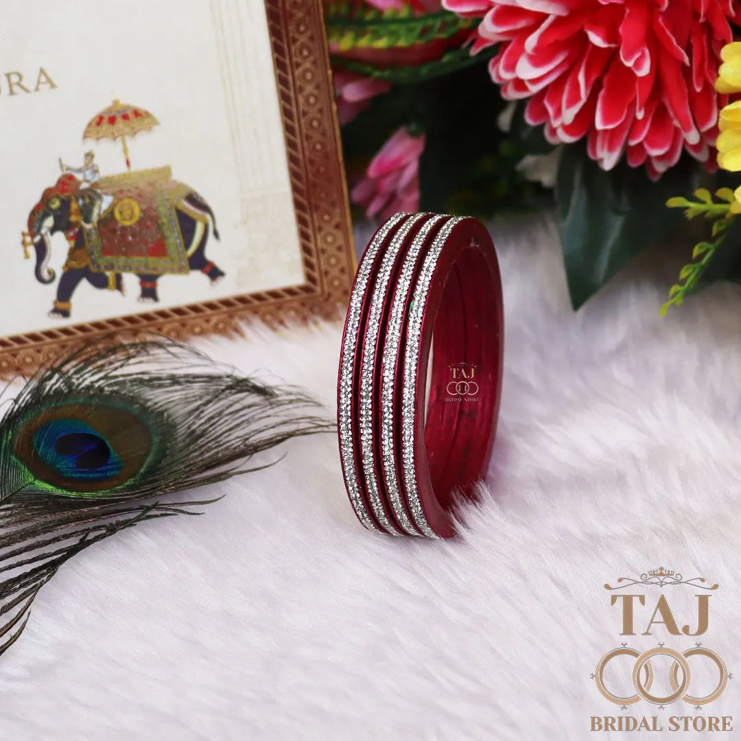 Premium Marwadi Lac Bangles in Latest Rhinestones Design