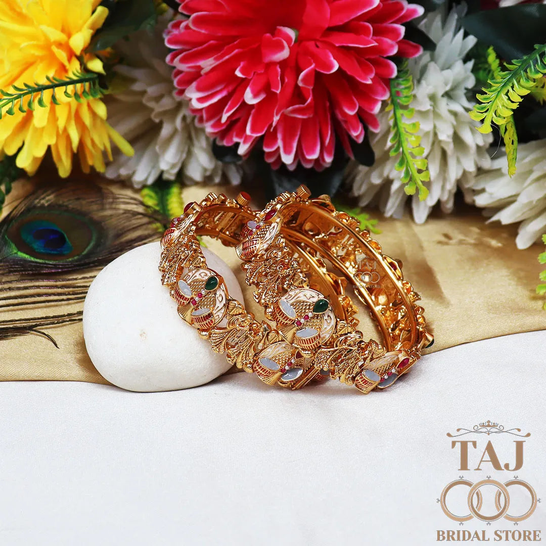 Rajwadi Dulha-Dulhan Bracelet with Shehnai Motifs