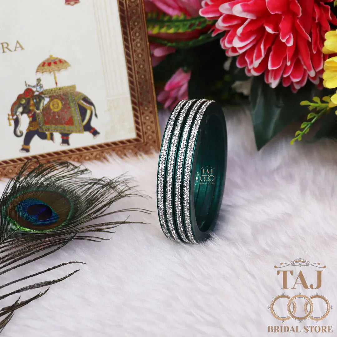 Premium Marwadi Lac Bangles in Latest Rhinestones Design