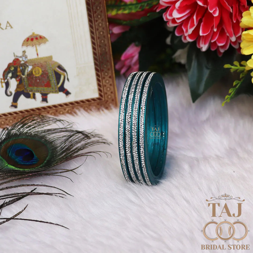 Premium Marwadi Lac Bangles in Latest Rhinestones Design