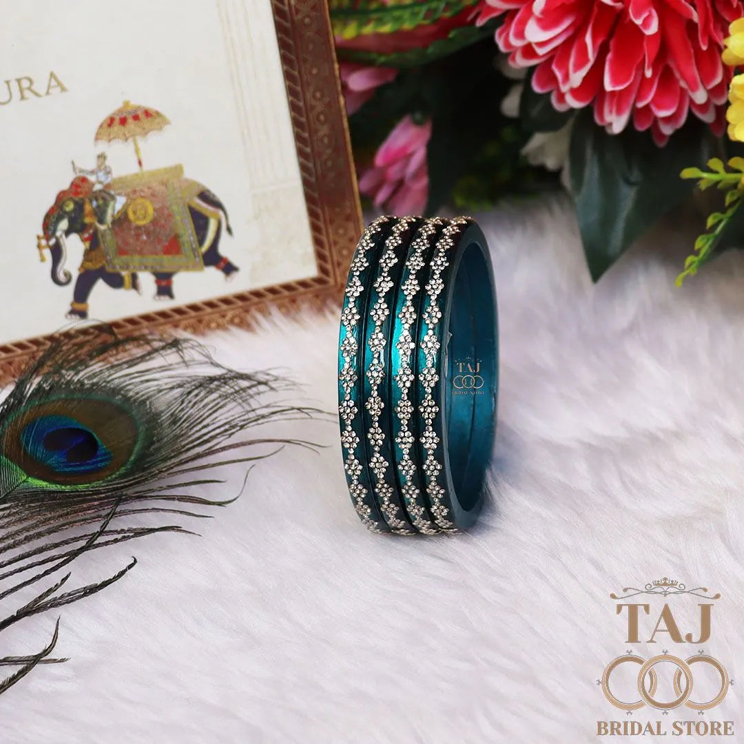 Premium Jaipuri Lac Bangles With Best Traditional Rhinestones Design