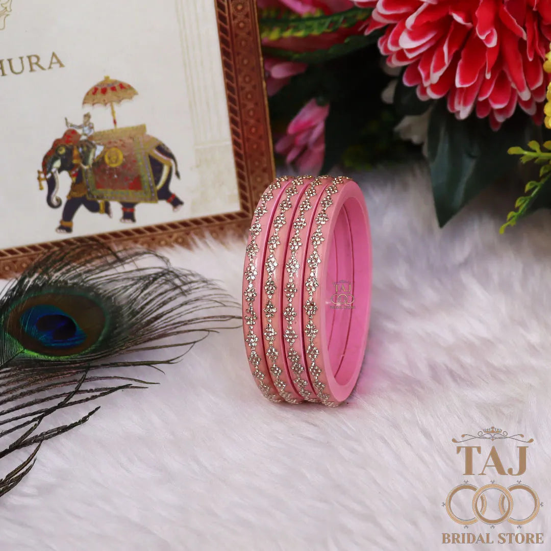 Premium Jaipuri Lac Bangles With Best Traditional Rhinestones Design