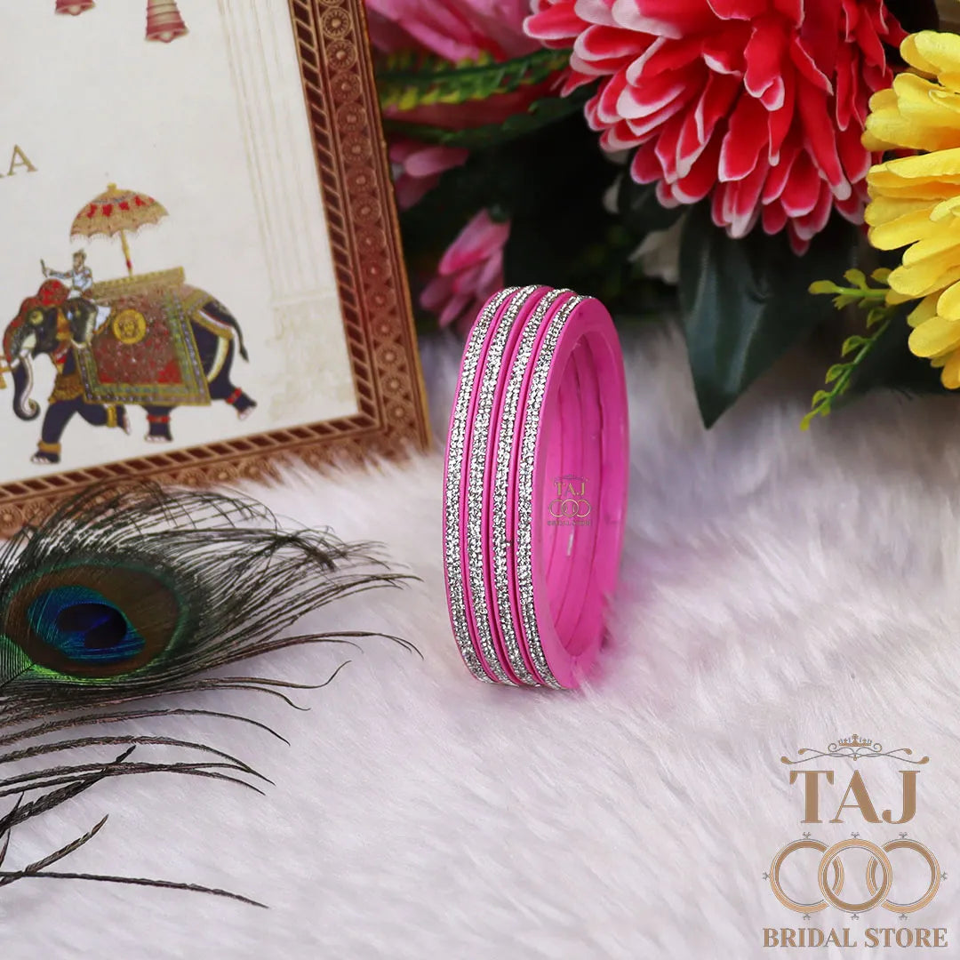 Premium Marwadi Lac Bangles in Latest Rhinestones Design