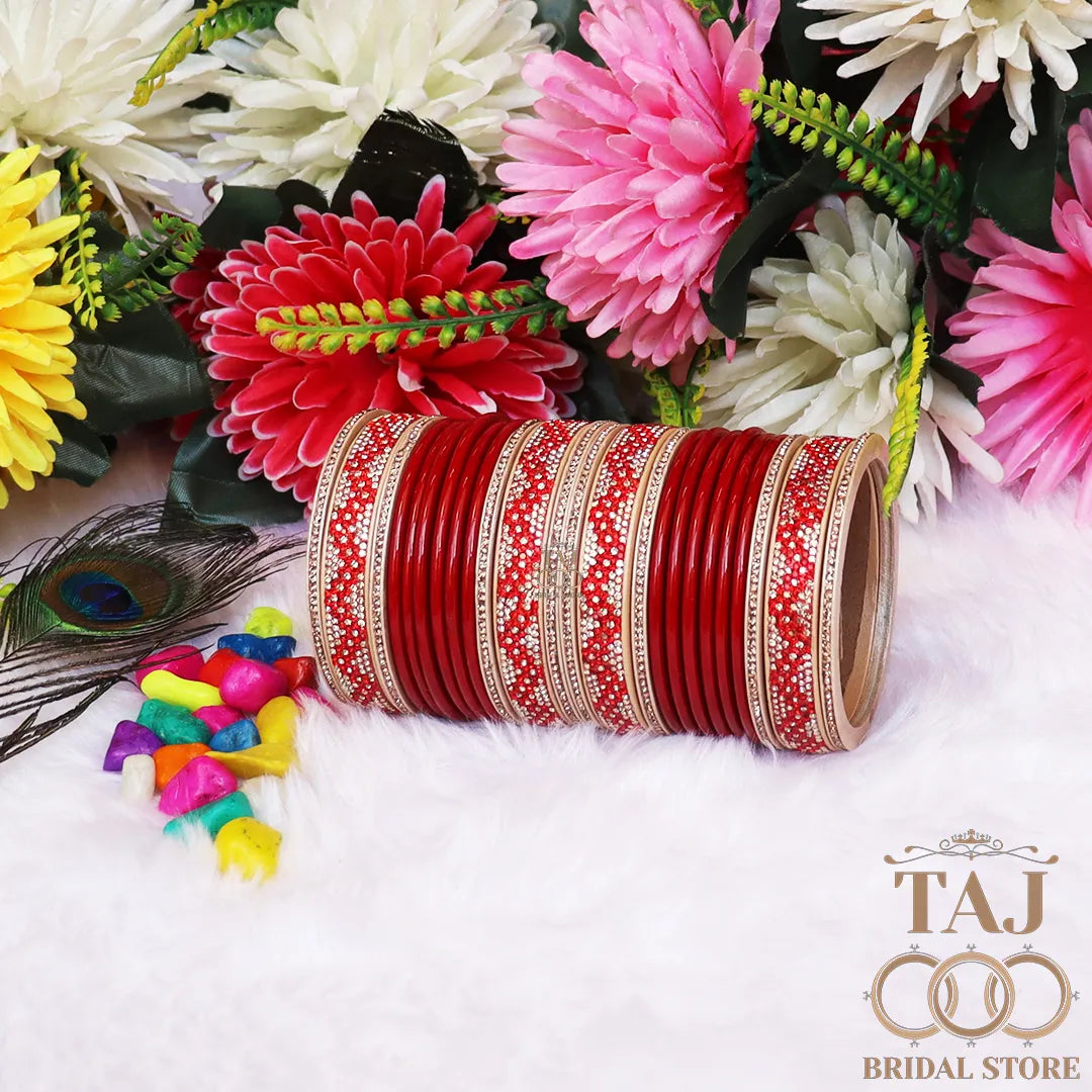 Rajasthani Lac Bangles Set in Latest Zigzag Design