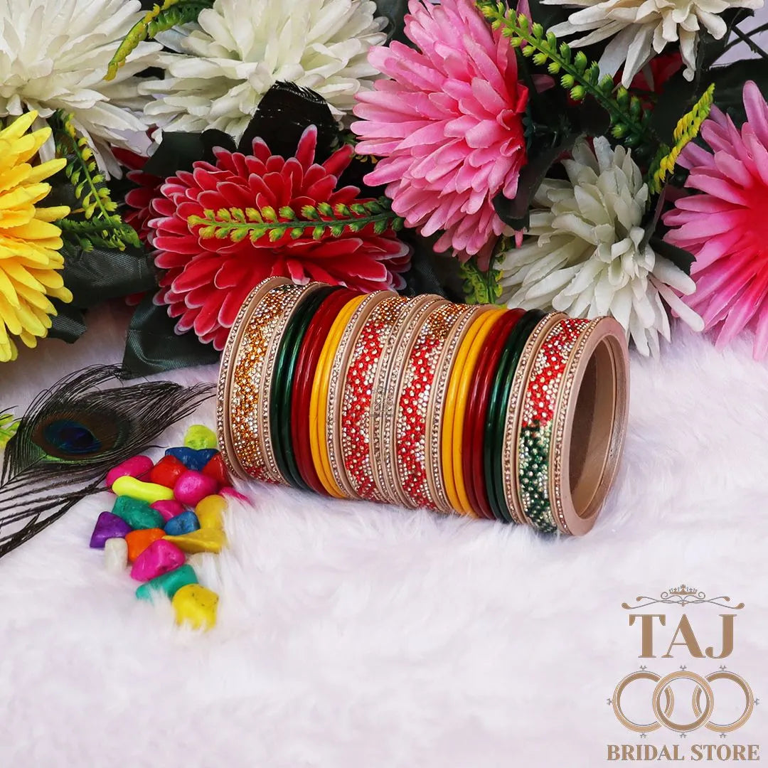 Rajasthani Lac Bangles Set in Latest Zigzag Design