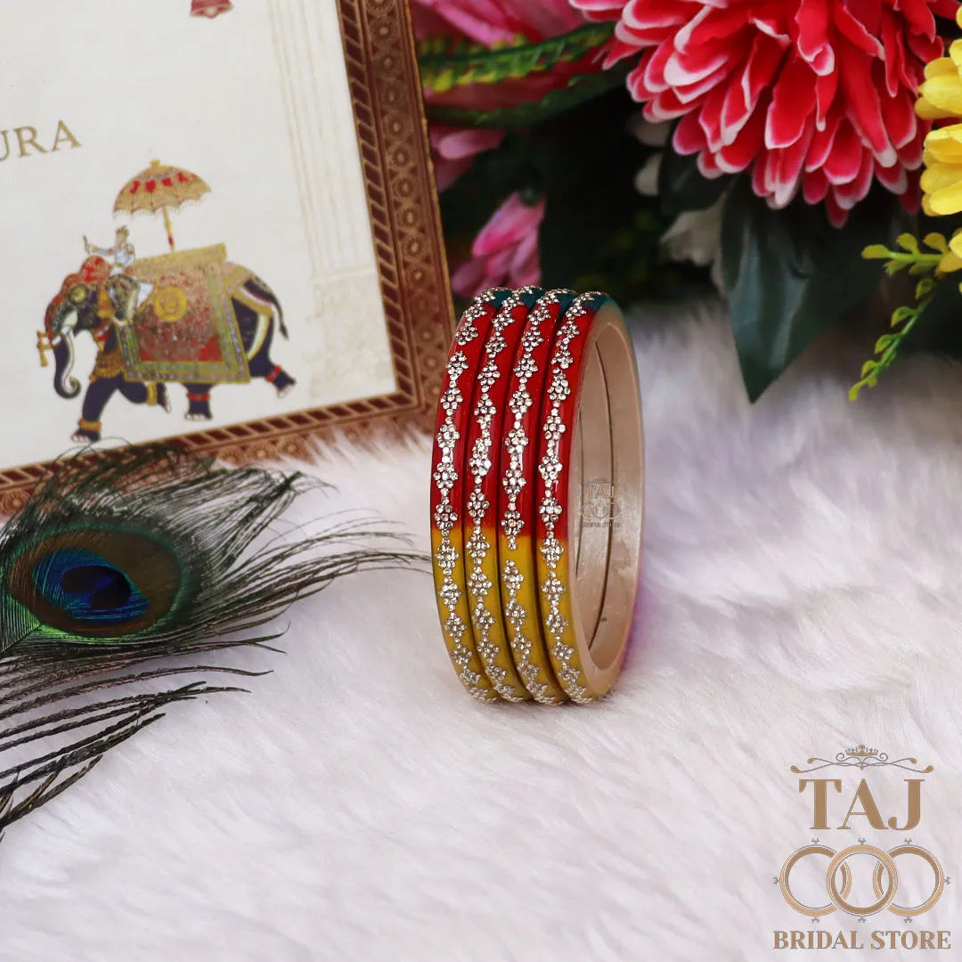 Premium Jaipuri Lac Bangles With Best Traditional Rhinestones Design