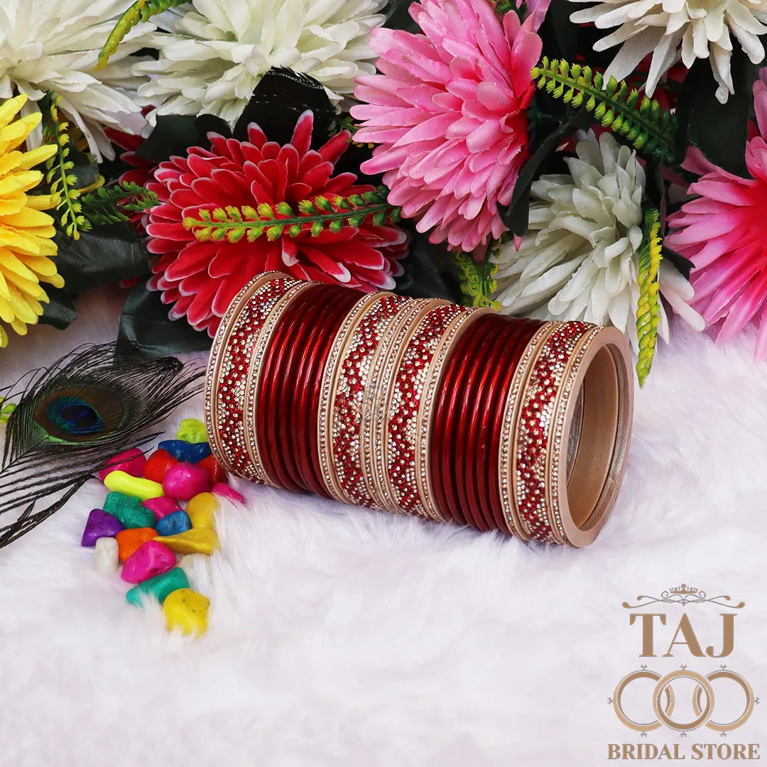 Rajasthani Lac Bangles Set in Latest Zigzag Design