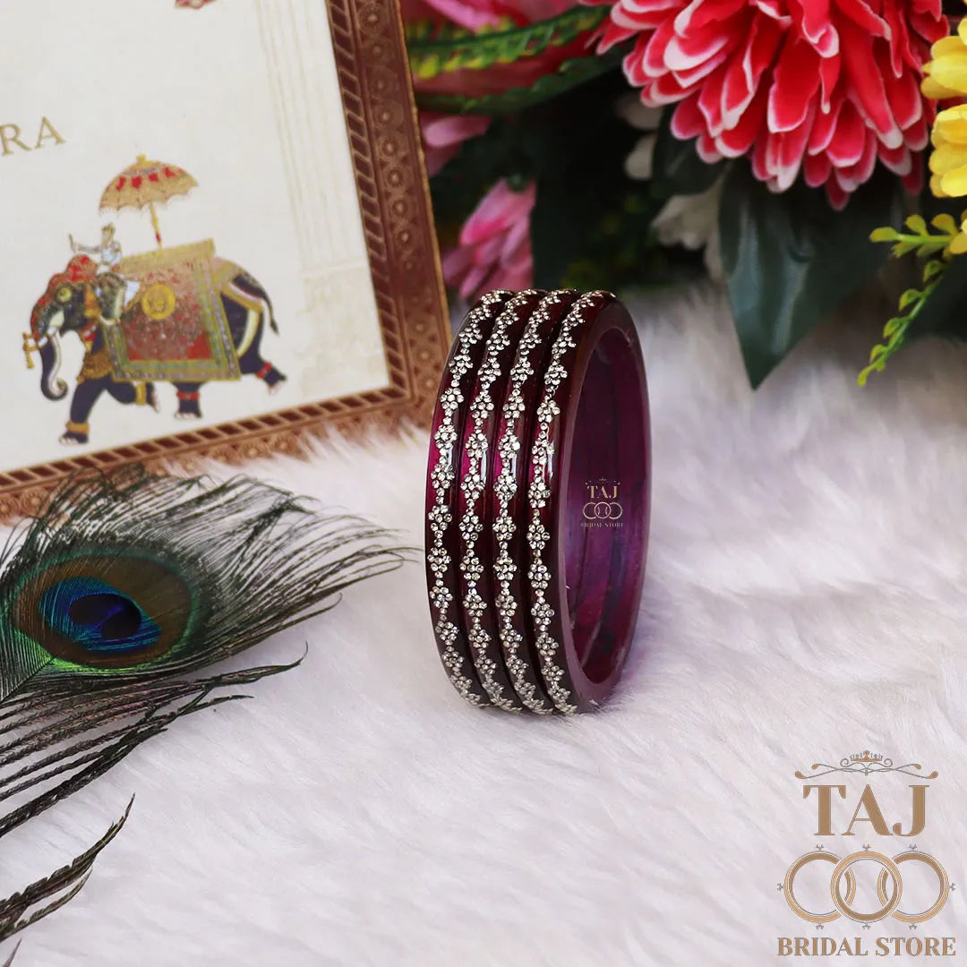 Premium Jaipuri Lac Bangles With Best Traditional Rhinestones Design