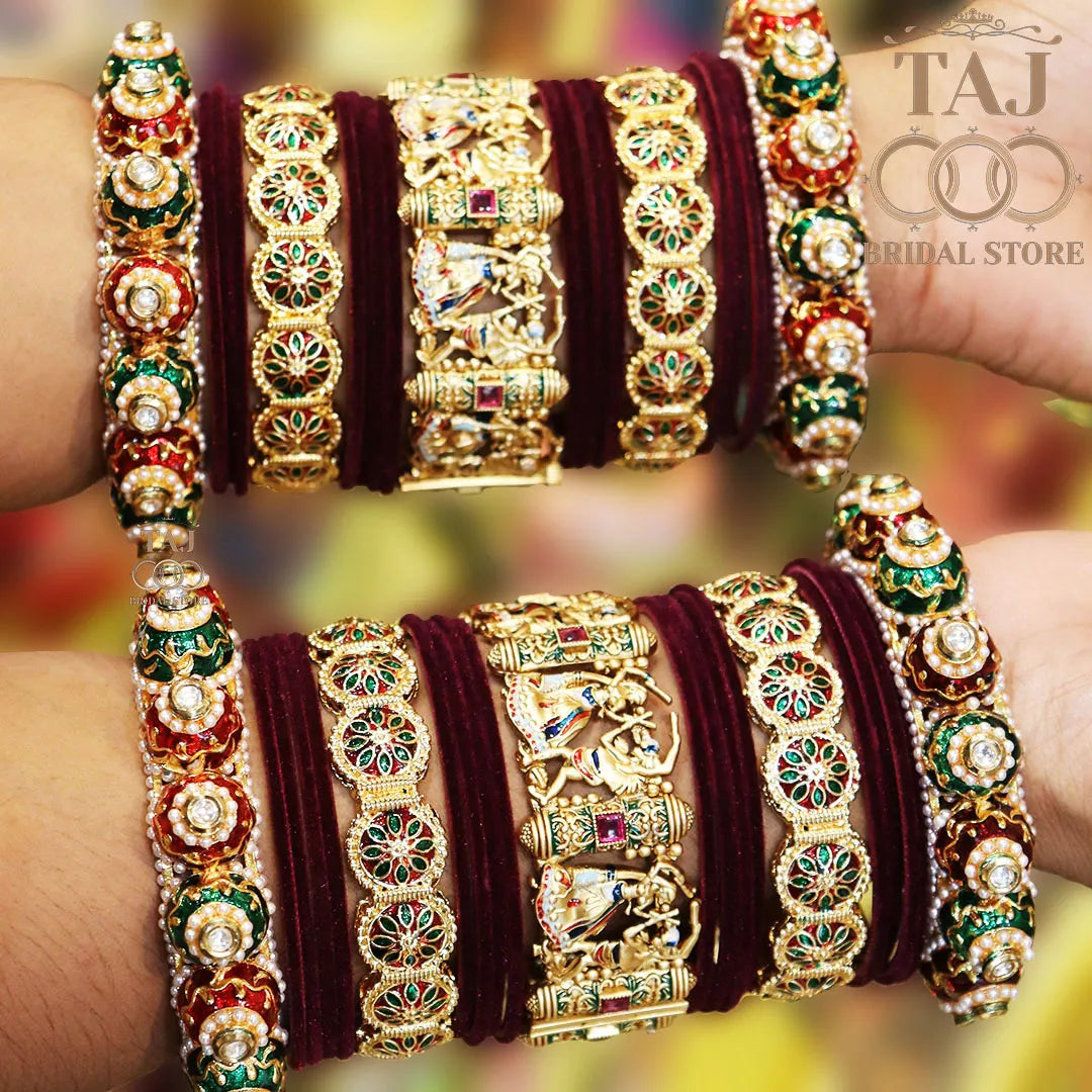 Wedding Bangles With Beautiful Dandiya Design Kada