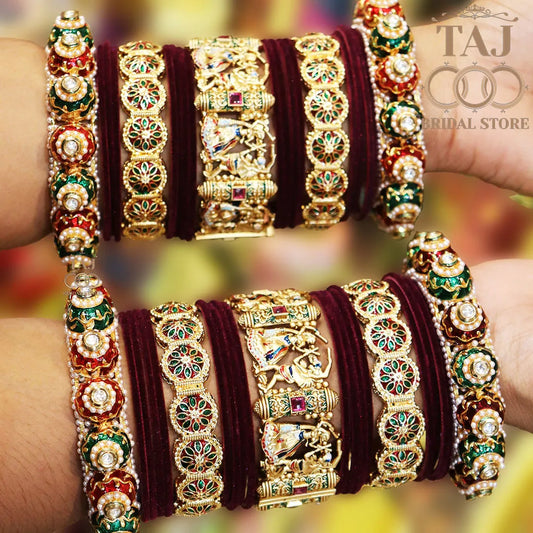 Wedding Bangles With Beautiful Dandiya Design Kada