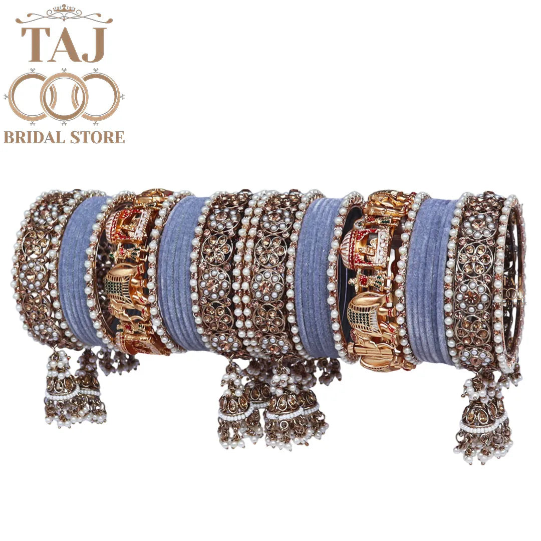 Most Popular Bridal Bangles Set With Beautiful Doli and Elephant Design Kada