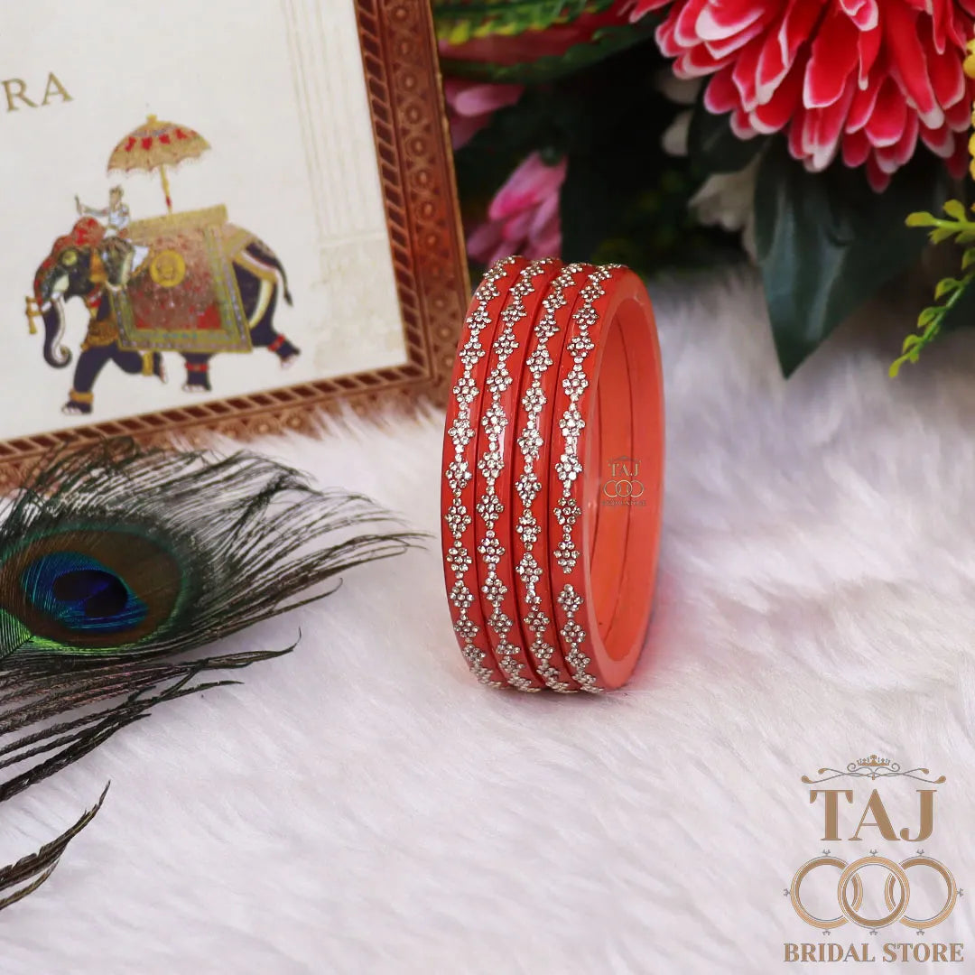 Premium Jaipuri Lac Bangles With Best Traditional Rhinestones Design
