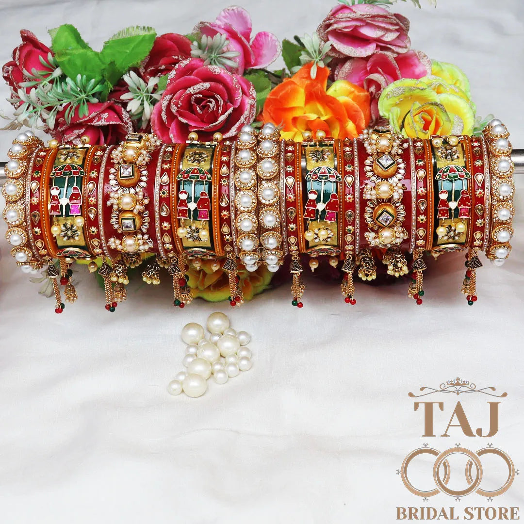 Best Rajwadi Wedding Chura With New Umbrella Design Kada