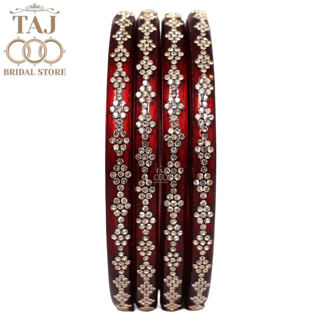 Premium Jaipuri Lac Bangles With Best Traditional Rhinestones Design