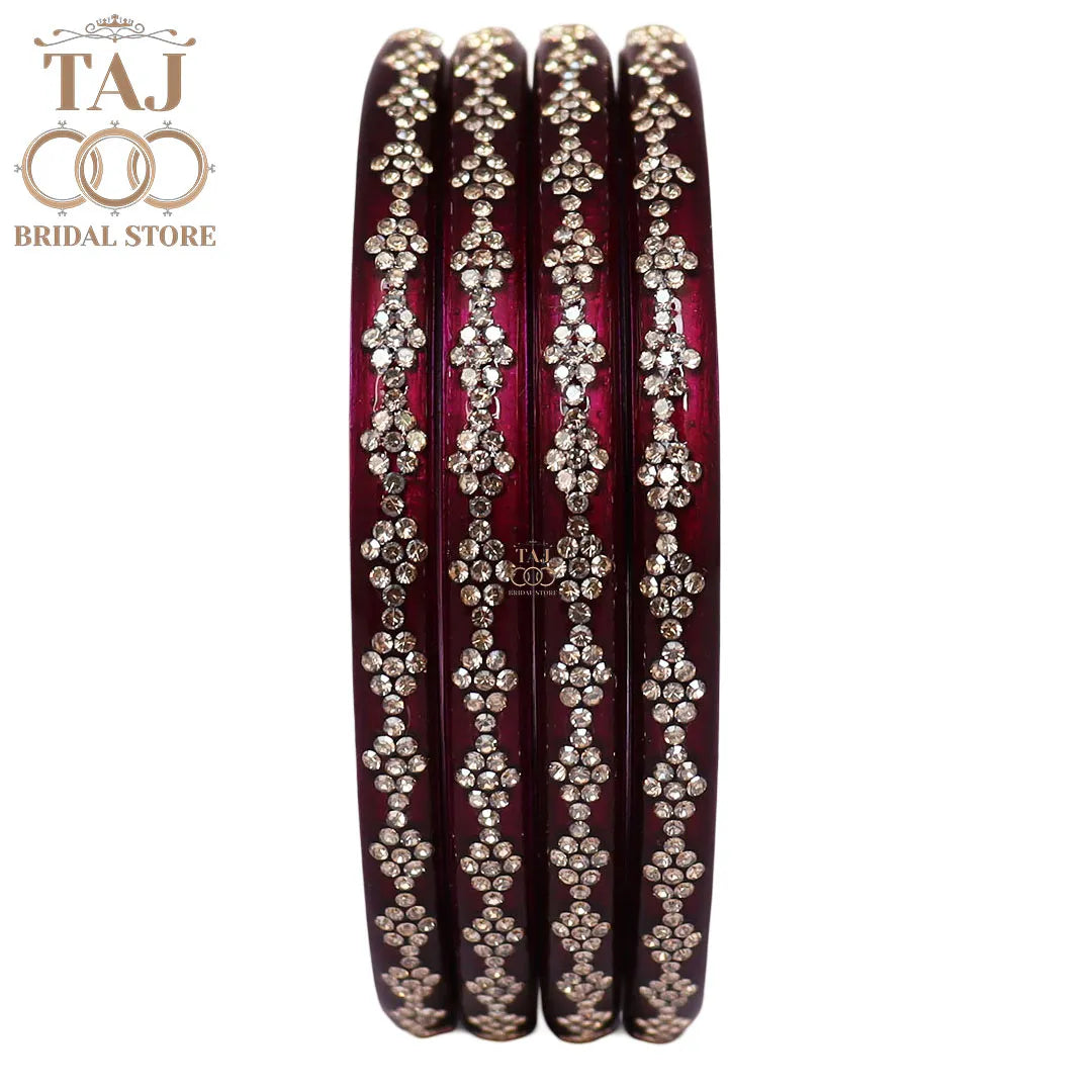 Premium Jaipuri Lac Bangles With Best Traditional Rhinestones Design