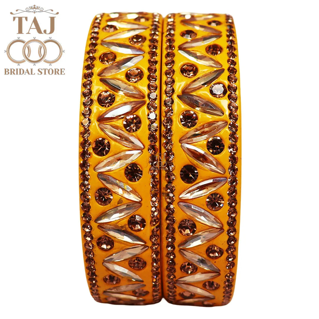 Rajasthani Lac Kada Bangles in Latest Kundan and Rhinestones Design