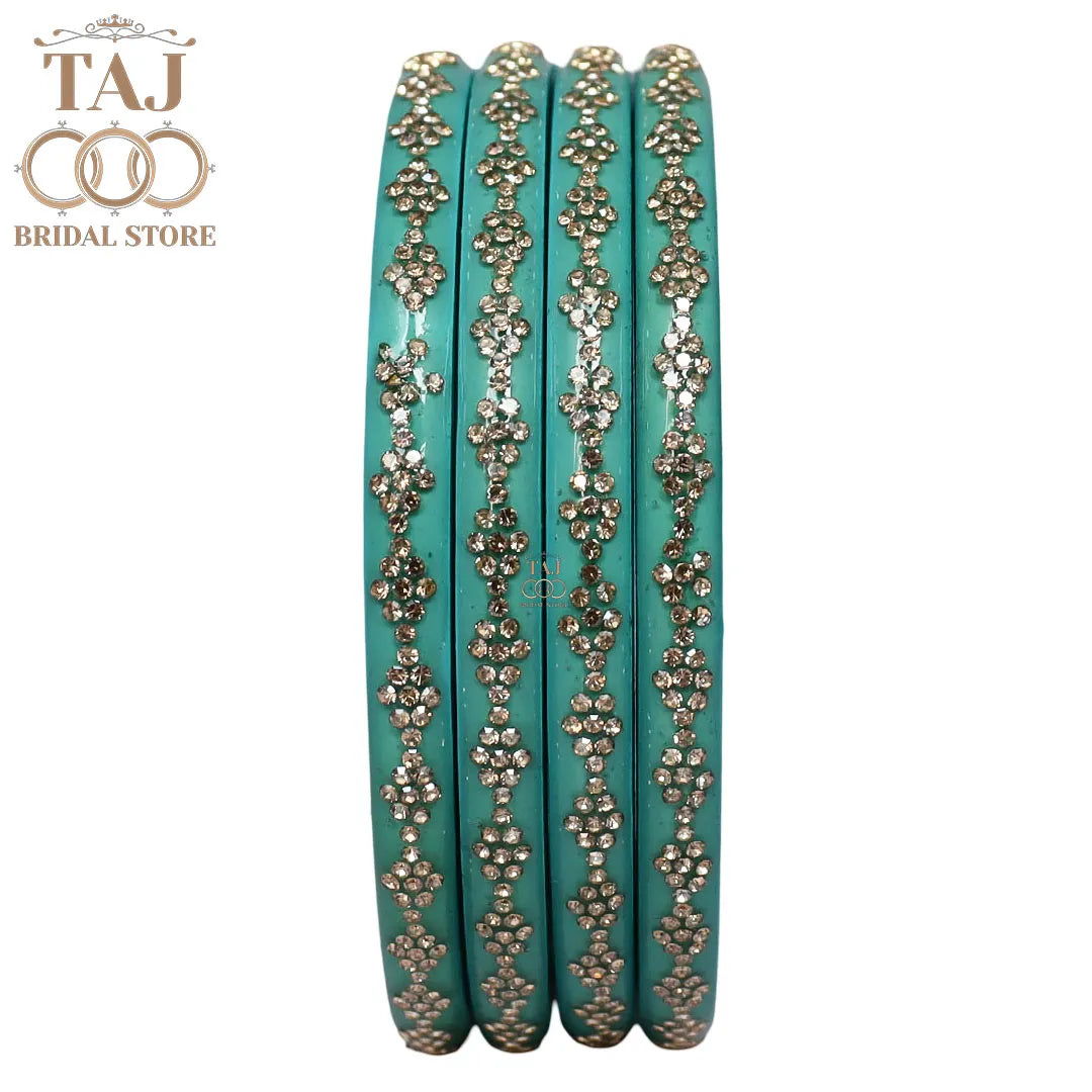 Premium Jaipuri Lac Bangles With Best Traditional Rhinestones Design