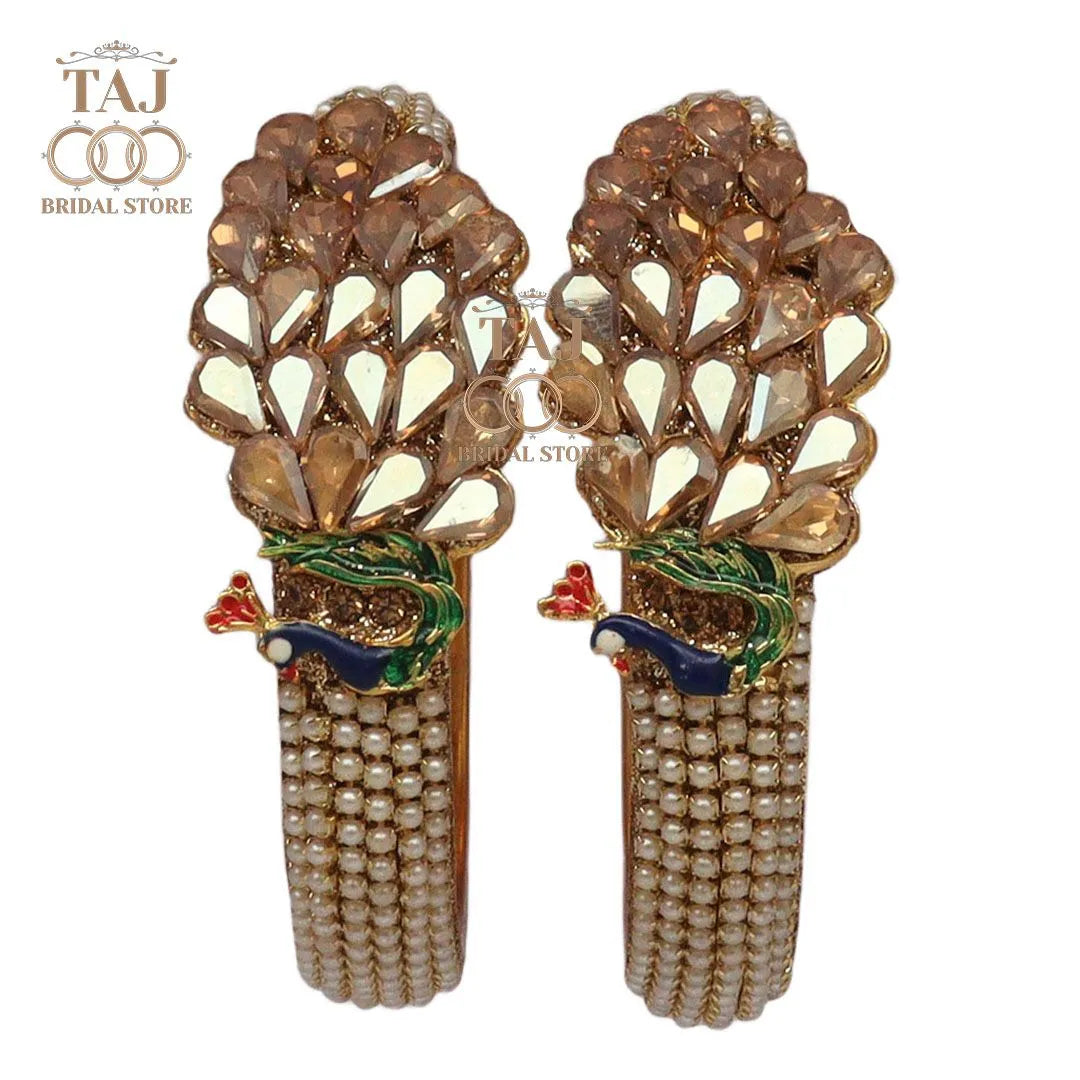 Designer Kada with Beautiful Peacock Design (Pack of 2)