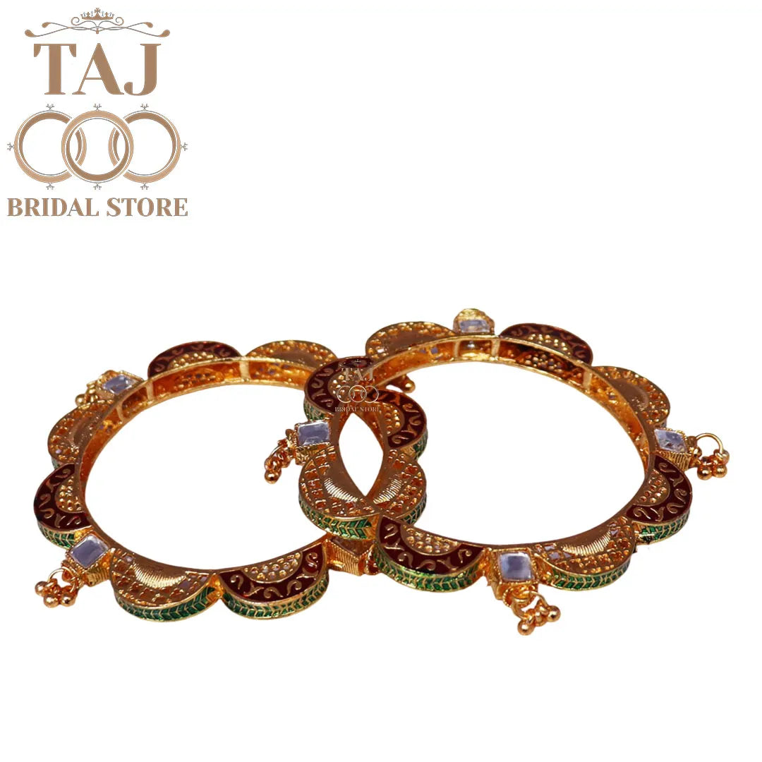 Fancy Kada for Women With Beautiful Meenakari Work (Set of 2)