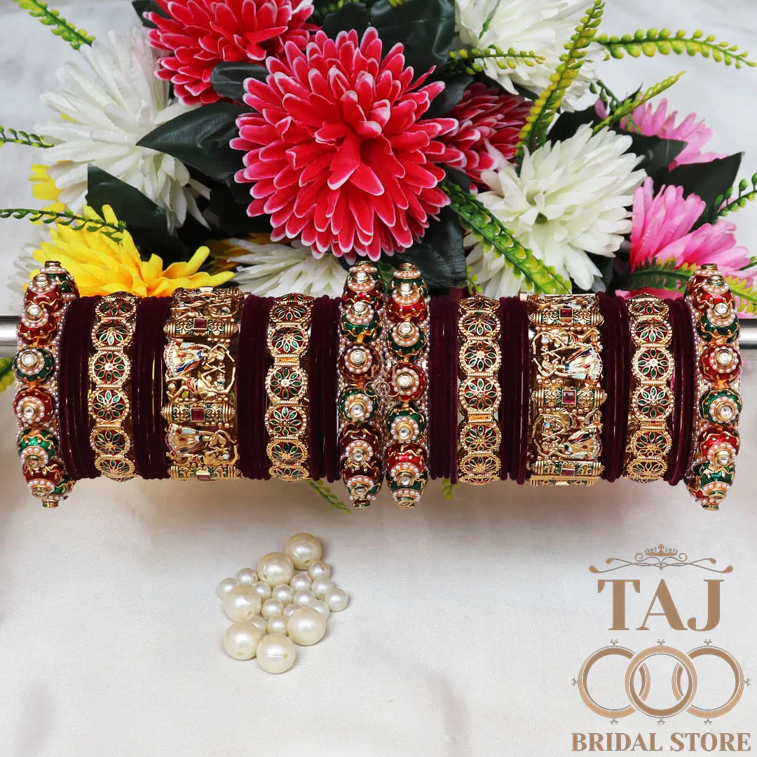 Wedding Bangles With Beautiful Dandiya Design Kada