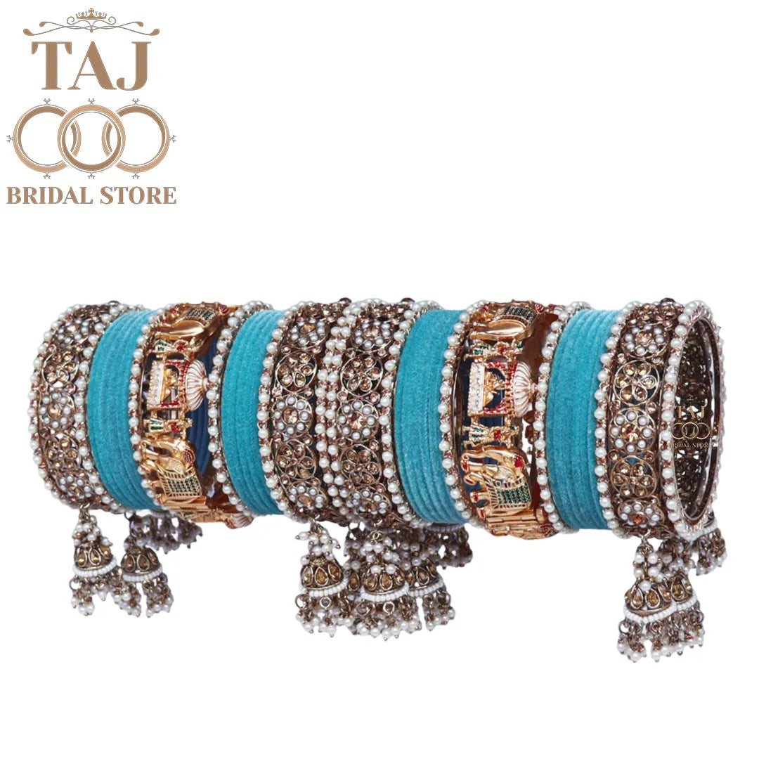 Most Popular Bridal Bangles Set With Beautiful Doli and Elephant Design Kada