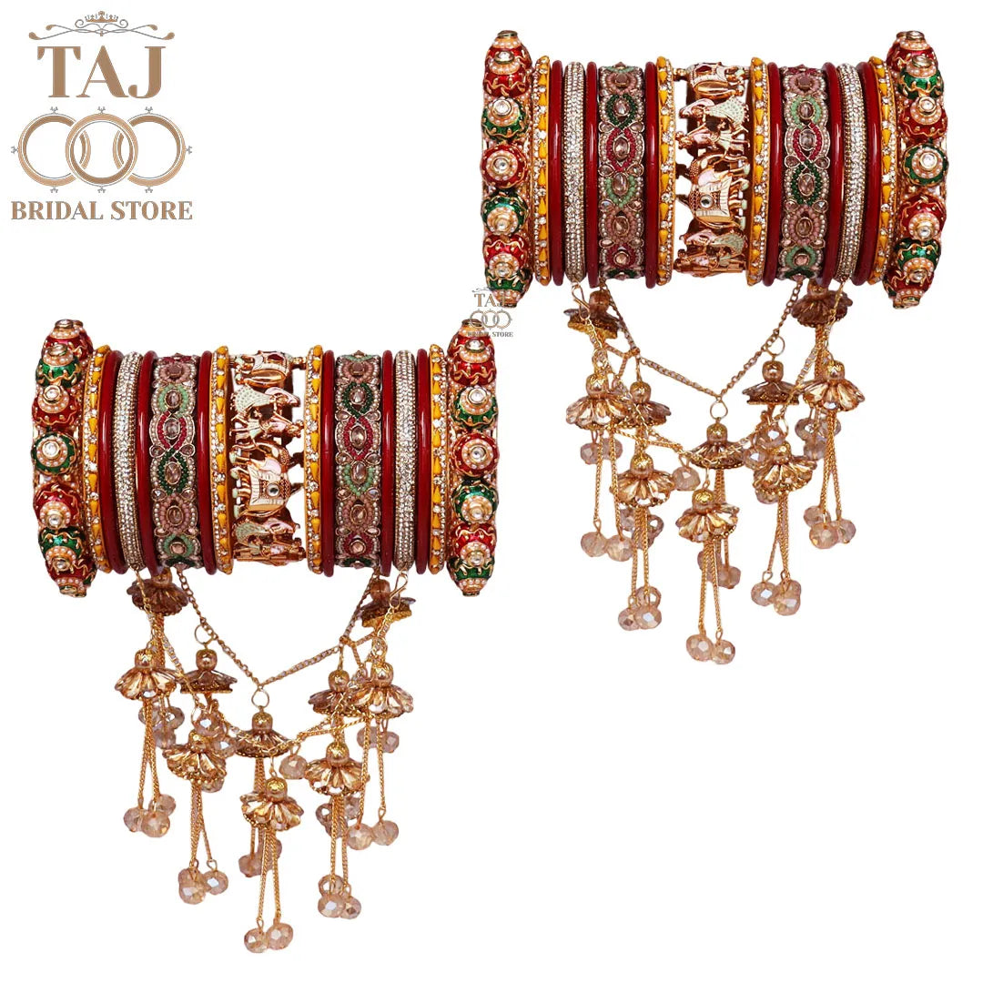 Wedding Bangles Set with Beautiful Groom-Bride and Hanging Design
