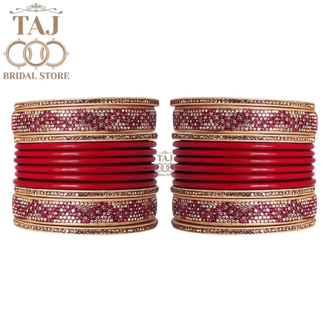 Rajasthani Lac Bangles Set in Latest Zigzag Design