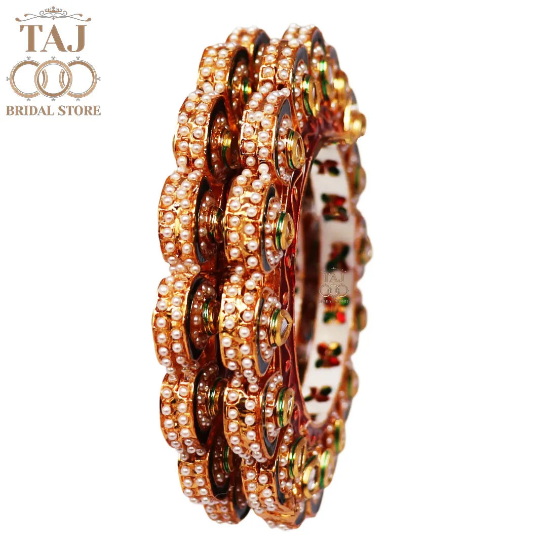 Premium Rajasthani Bangadi Pair With Latest Traditioanl Kundan Design